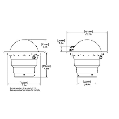 Ritchie SS-5000 SuperSport Compass - Flush Mount - Black [SS-5000] - Sea & Tech Outfitters Florida, LLC