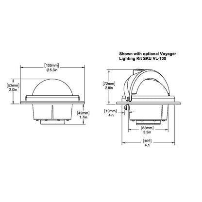 Ritchie RU-90 Voyager Compass - Flush Mount - Black [RU-90] - Sea & Tech Outfitters Florida, LLC