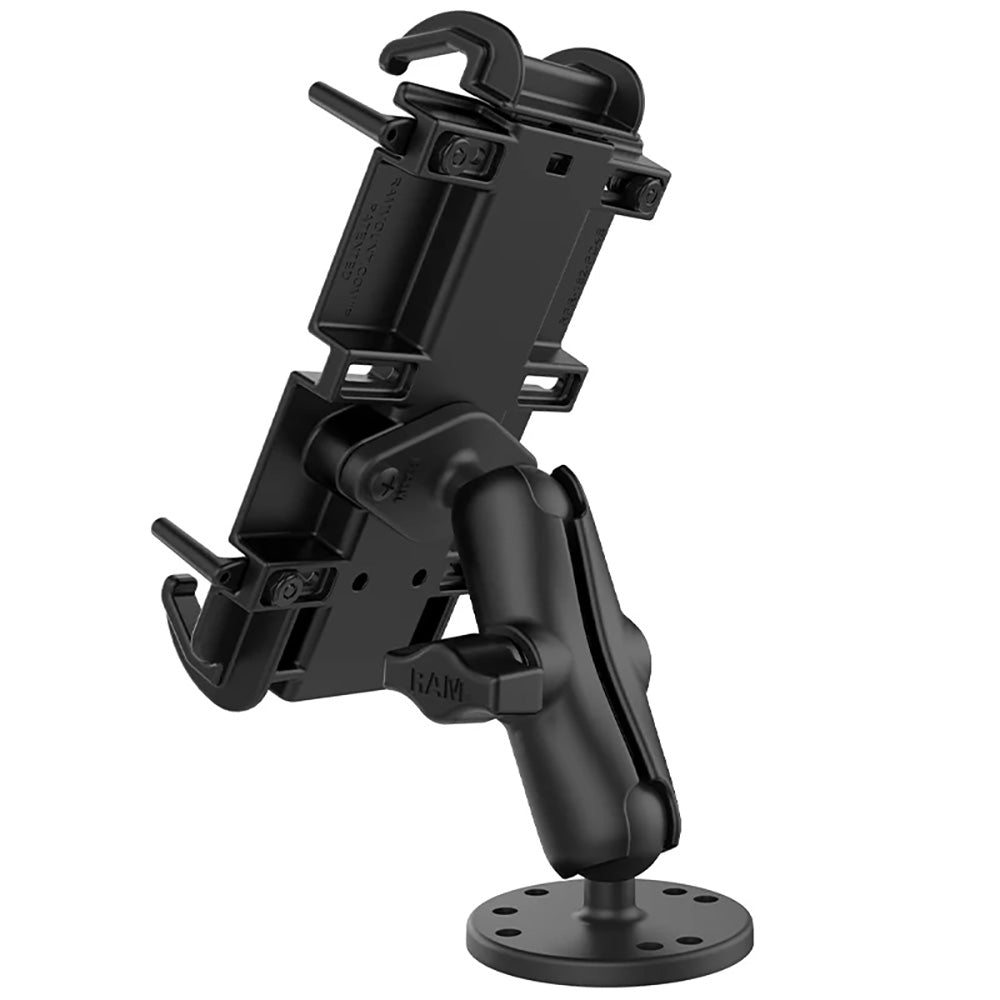 RAM Mount RAM Quick-Grip XL Spring-Loaded Phone Mount w/Drill-Down Base [RAM-B-138-PD4U]