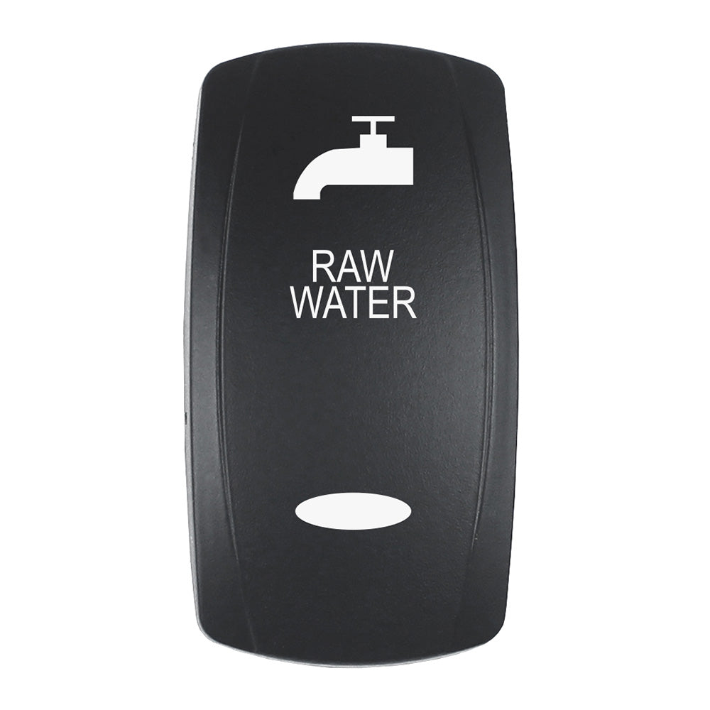 Pacer Actuator - 'RAW WATER' f/V Series Contura Switches - Black - Laser Etched (Top/Bottom Light) [EV2LE-RAW]