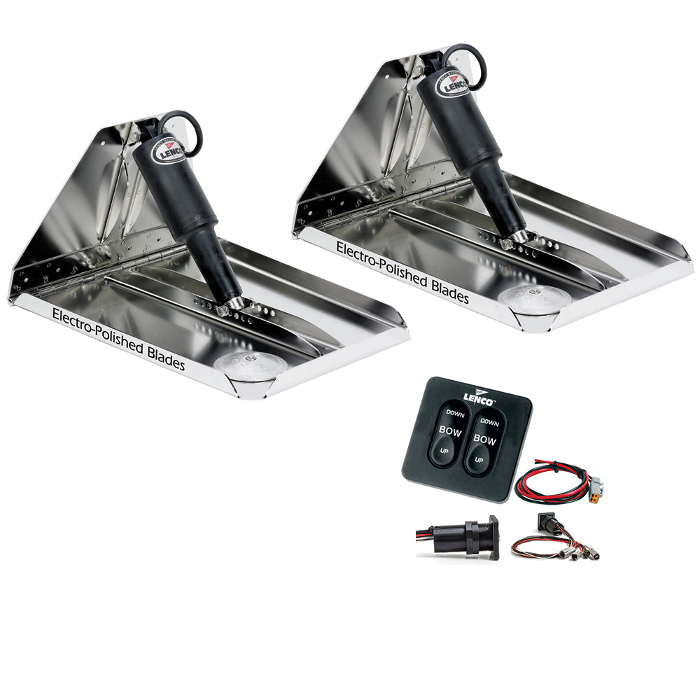 Lenco 16" x 12" Heavy Duty Performance Trim Tab Kit w/Standard Tactile Switch Kit 12V [RT16X12HD] - Sea & Tech Outfitters Florida, LLC