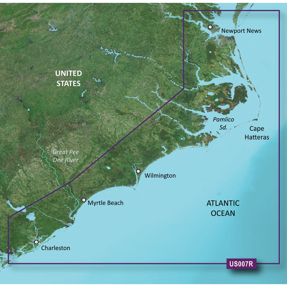 Garmin BlueChart g3 Vision HD - VUS007R - Norfolk - Charleston - microSD/SD [010-C0708-00] - Sea & Tech Outfitters Florida, LLC