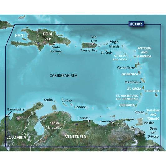 Garmin BlueChart g3 Vision HD - VUS030R - Southeast Caribbean - microSD/SD [010-C0731-00] - Sea & Tech Outfitters Florida, LLC