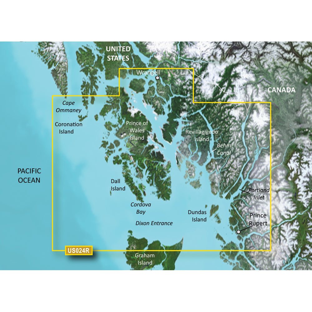 Garmin BlueChart g3 Vision HD - VUS024R - Wrangell - Dixon Entrance - microSD/SD [010-C0725-00] - Sea & Tech Outfitters Florida, LLC