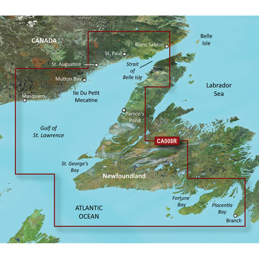 Garmin BlueChart g3 Vision HD - VCA008R - Newfoundland West - microSD/SD [010-C0694-00] - Sea & Tech Outfitters Florida, LLC