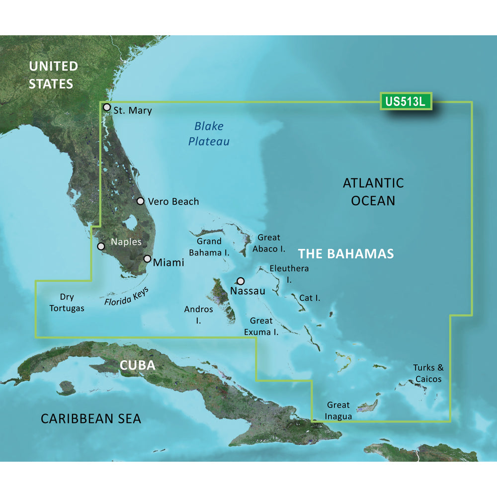 Garmin BlueChart g3 Vision HD - VUS513L - Jacksonville - Bahamas - microSD/SD [010-C0742-00] - Sea & Tech Outfitters Florida, LLC