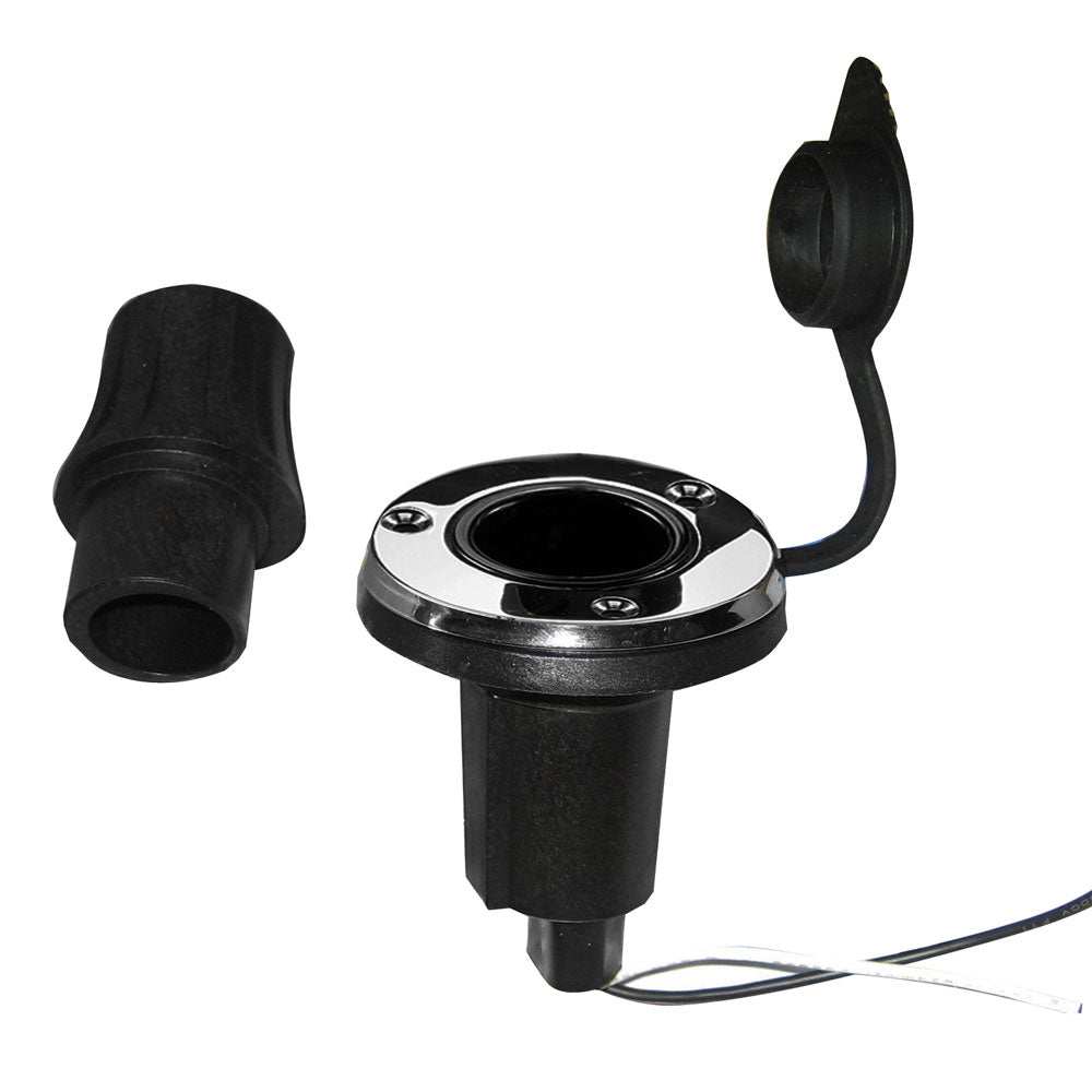 Perko Locking Collar Pole Light Mounting Base - 2 Pin - Round [1045P00DP] - Sea & Tech Outfitters Florida, LLC