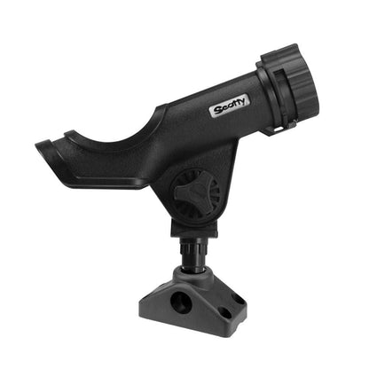 Scotty Powerlock Rod Holder Black w/241 Side/Deck Mount [230-BK] - Sea & Tech Outfitters Florida, LLC