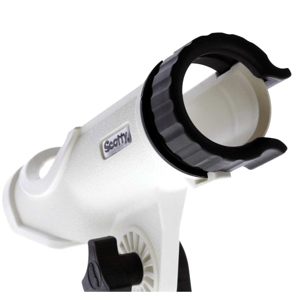 Scotty Powerlock Rod Holder White w/241 Side/Deck Mount [230-WH] - Sea & Tech Outfitters Florida, LLC