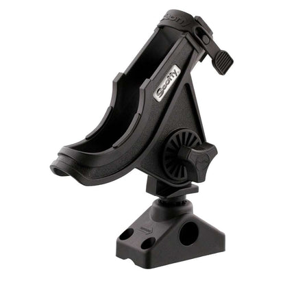 Scotty 280 Bait Caster/Spinning Rod Holder w/241 Deck/Side Mount - Black [280-BK] - Sea & Tech Outfitters Florida, LLC