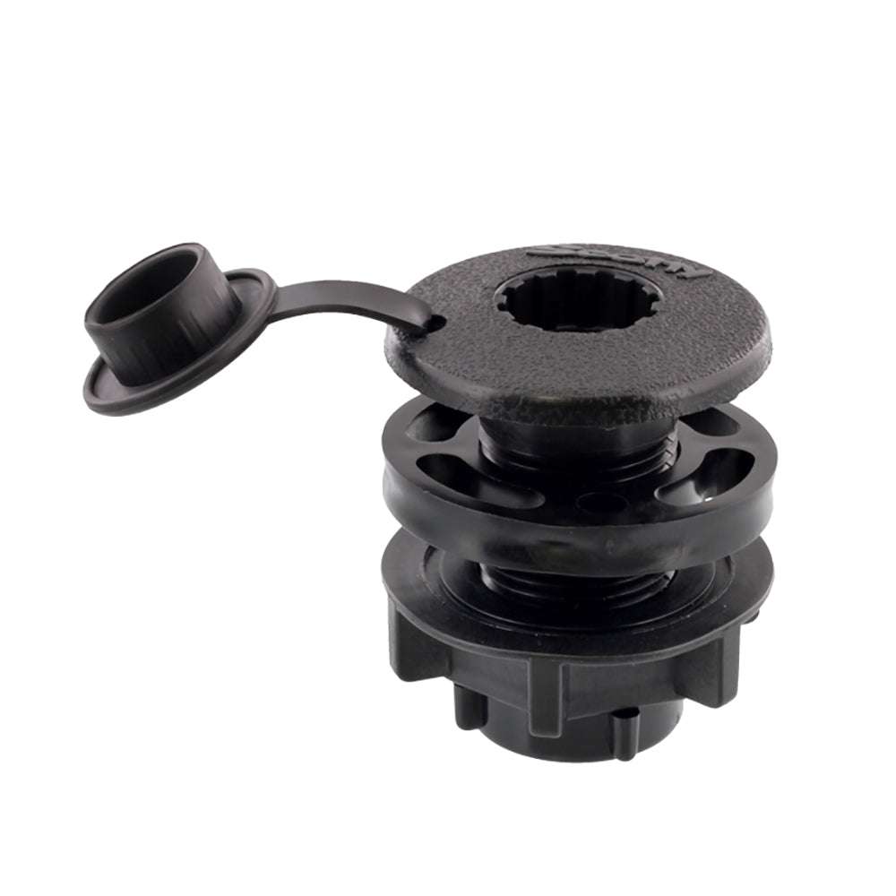 Scotty Compact Threaded Round Deck Mount [444-BK] - Sea & Tech Outfitters Florida, LLC