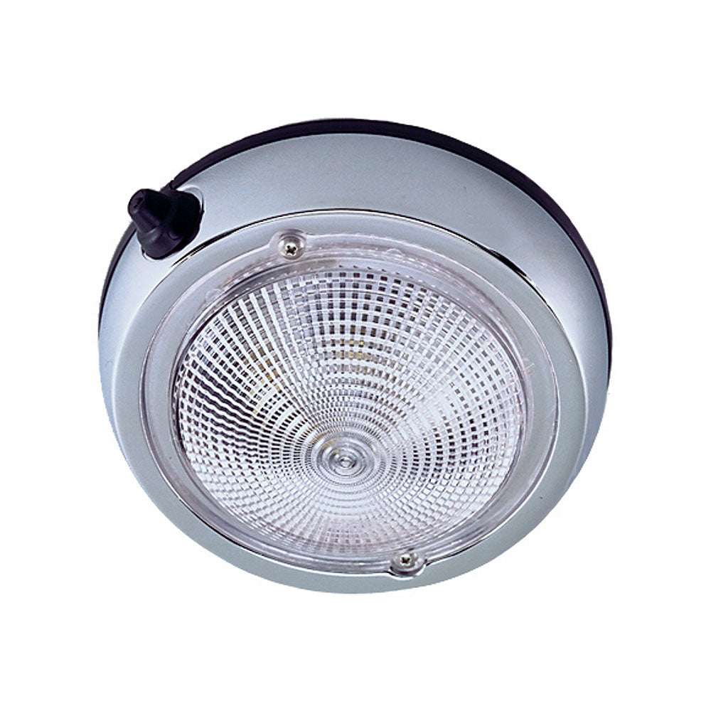 Perko Surface Mount Dome Light - 6" O.D.(5" Lens) - Chrome Plated [0300DP2CHR] - Sea & Tech Outfitters Florida, LLC