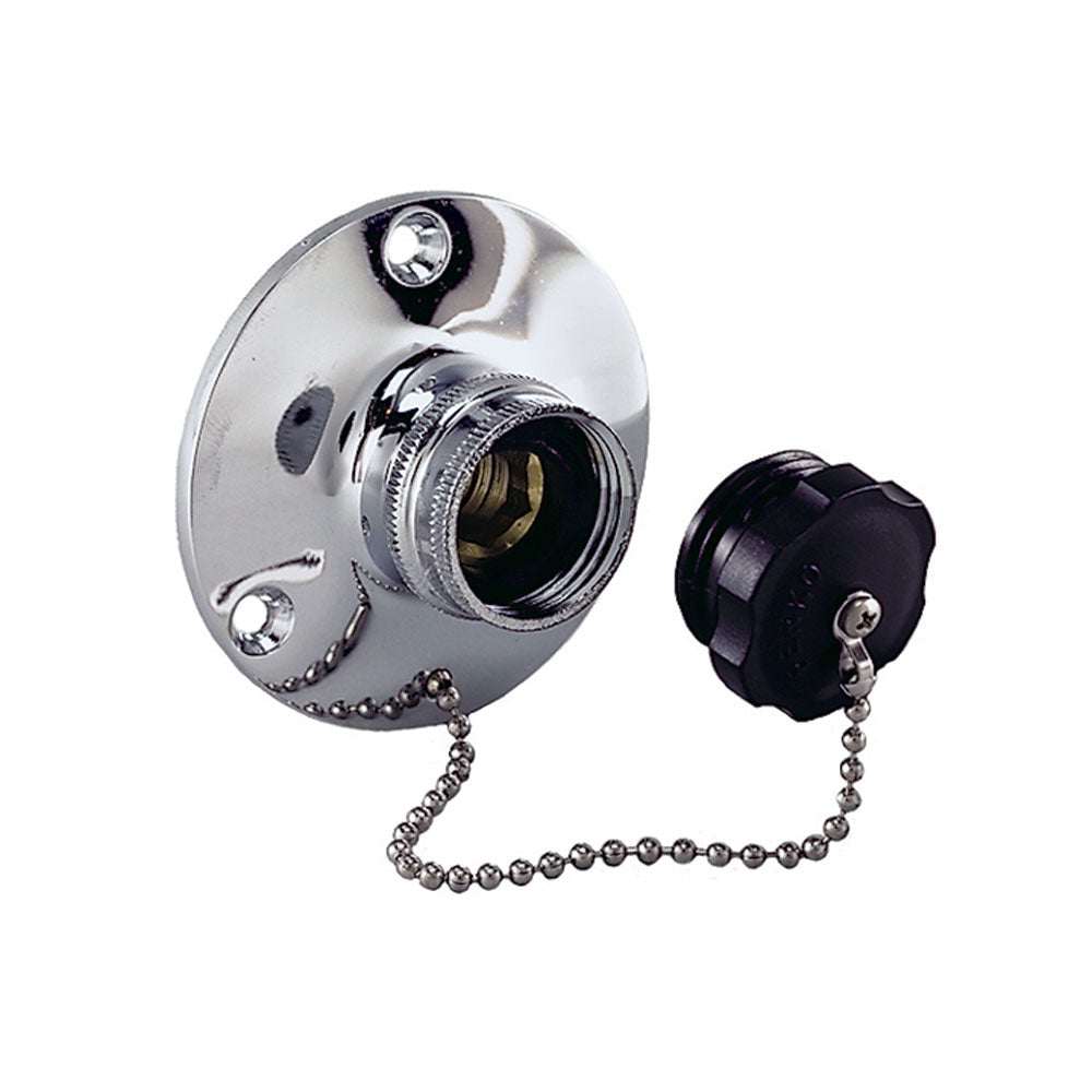 Perko Water Inlet Fitting w/Plug [0499DP0CHR] - Sea & Tech Outfitters Florida, LLC