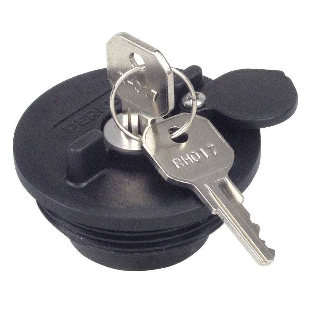 Perko Fuel System Locking Cap f/ 1-1/2" Non-Vented Fills - 0520 / 0527 / 0528 / 0557 / 0599 / 1270 [1324DP1BLK] - Sea & Tech Outfitters Florida, LLC