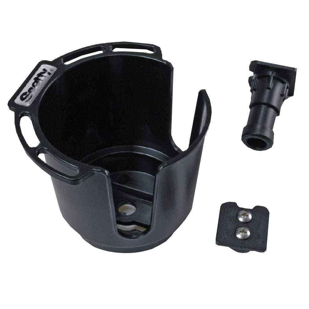 Scotty 311 Drink Holder w/Bulkhead/Gunnel Mount & Rod Holder Post Mount - Black [311-BK] - Sea & Tech Outfitters Florida, LLC