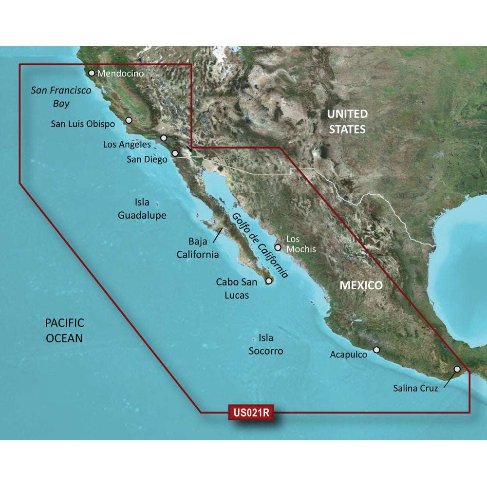 Garmin BlueChart g3 HD - HXUS021R - California - Mexico - microSD/SD [010-C0722-20] - Sea & Tech Outfitters Florida, LLC