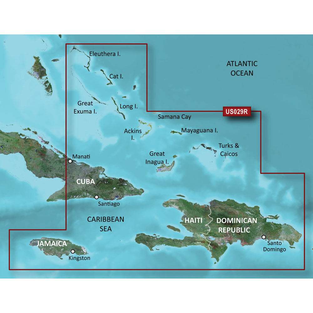 Garmin BlueChart g3 HD - HXUS029R - Southern Bahamas - microSD/SD [010-C0730-20] - Sea & Tech Outfitters Florida, LLC