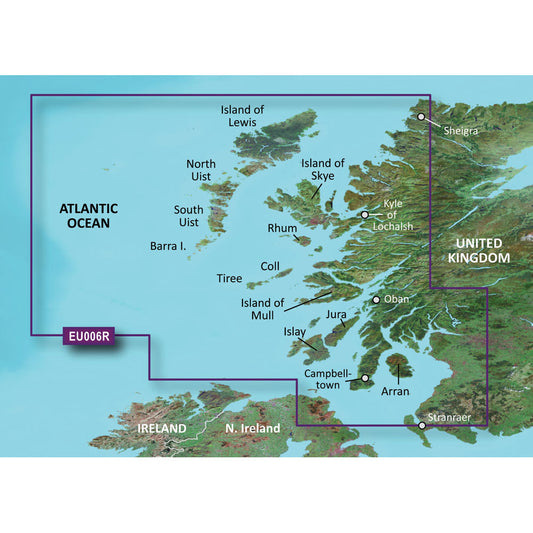 Garmin BlueChart g3 HD - HXEU006R - Scotland West Coast - microSD/SD [010-C0765-20] - Sea & Tech Outfitters Florida, LLC