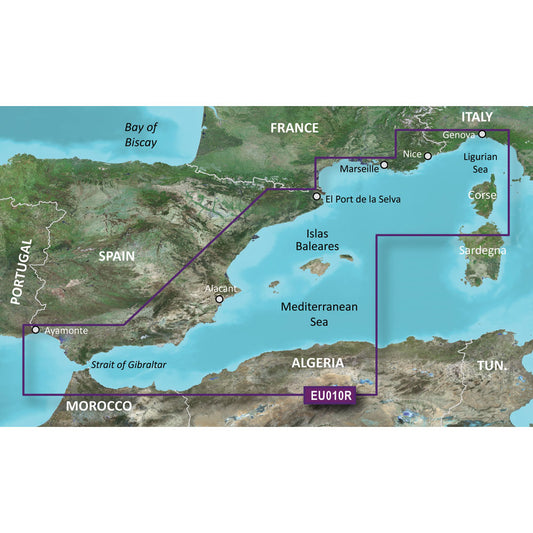 Garmin BlueChart g3 HD - HXEU010R - Spain Mediterranean Coast - microSD/SD [010-C0768-20] - Sea & Tech Outfitters Florida, LLC