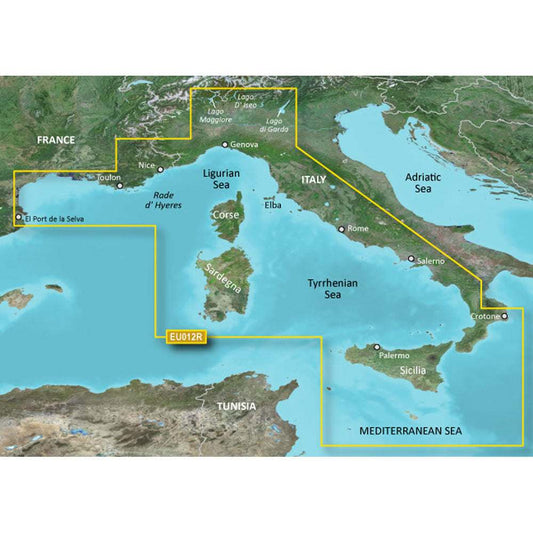 Garmin BlueChart g3 HD - HXEU012R - Italy West Coast - microSD/SD [010-C0770-20] - Sea & Tech Outfitters Florida, LLC