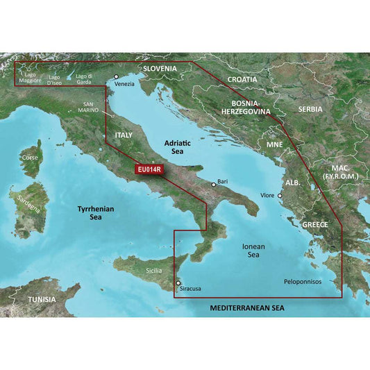 Garmin BlueChart g3 HD - HXEU014R - Italy Adriatic Sea - microSD/SD [010-C0772-20] - Sea & Tech Outfitters Florida, LLC