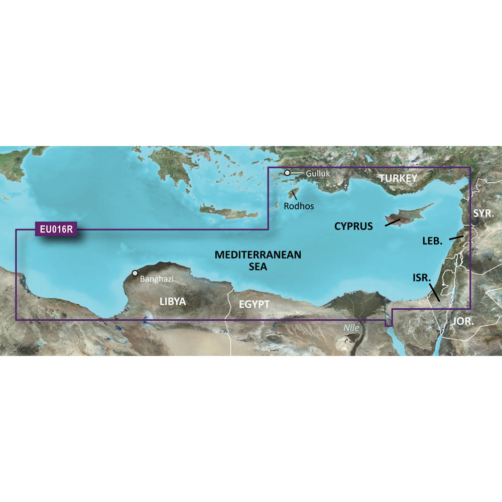 Garmin BlueChart g3 HD - HXEU016R - Mediterranean Southeast - microSD/SD [010-C0774-20] - Sea & Tech Outfitters Florida, LLC