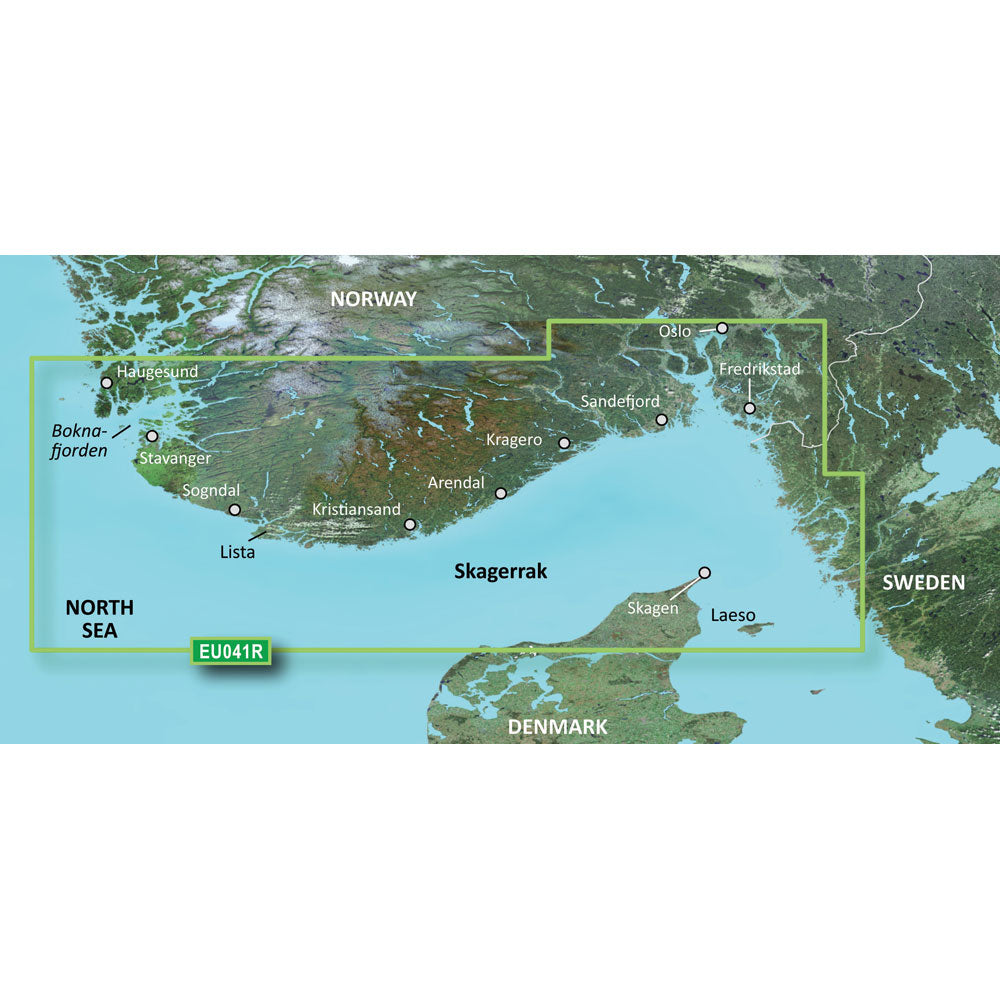 Garmin BlueChart g3 HD - HXEU041R - Oslo - Skagerak - Haugesund - microSD/SD [010-C0778-20] - Sea & Tech Outfitters Florida, LLC