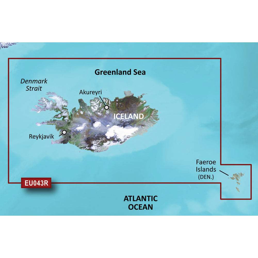 Garmin BlueChart g3 HD - HXEU043R - Iceland  Faeroe Islands - microSD/SD [010-C0780-20] - Sea & Tech Outfitters Florida, LLC