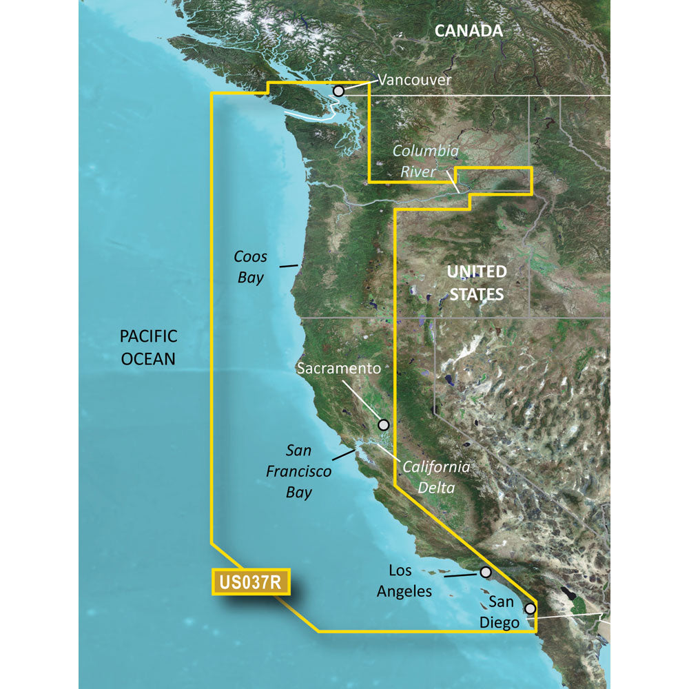 Garmin BlueChart g3 Vision HD - VUS037R - Vancouver - San Diego - microSD/SD [010-C1003-00] - Sea & Tech Outfitters Florida, LLC