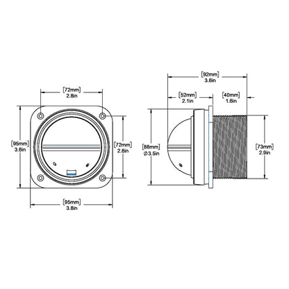 Ritchie V-537W Explorer Compass - Bulkhead Mount - White Dial [V-537W] - Sea & Tech Outfitters Florida, LLC