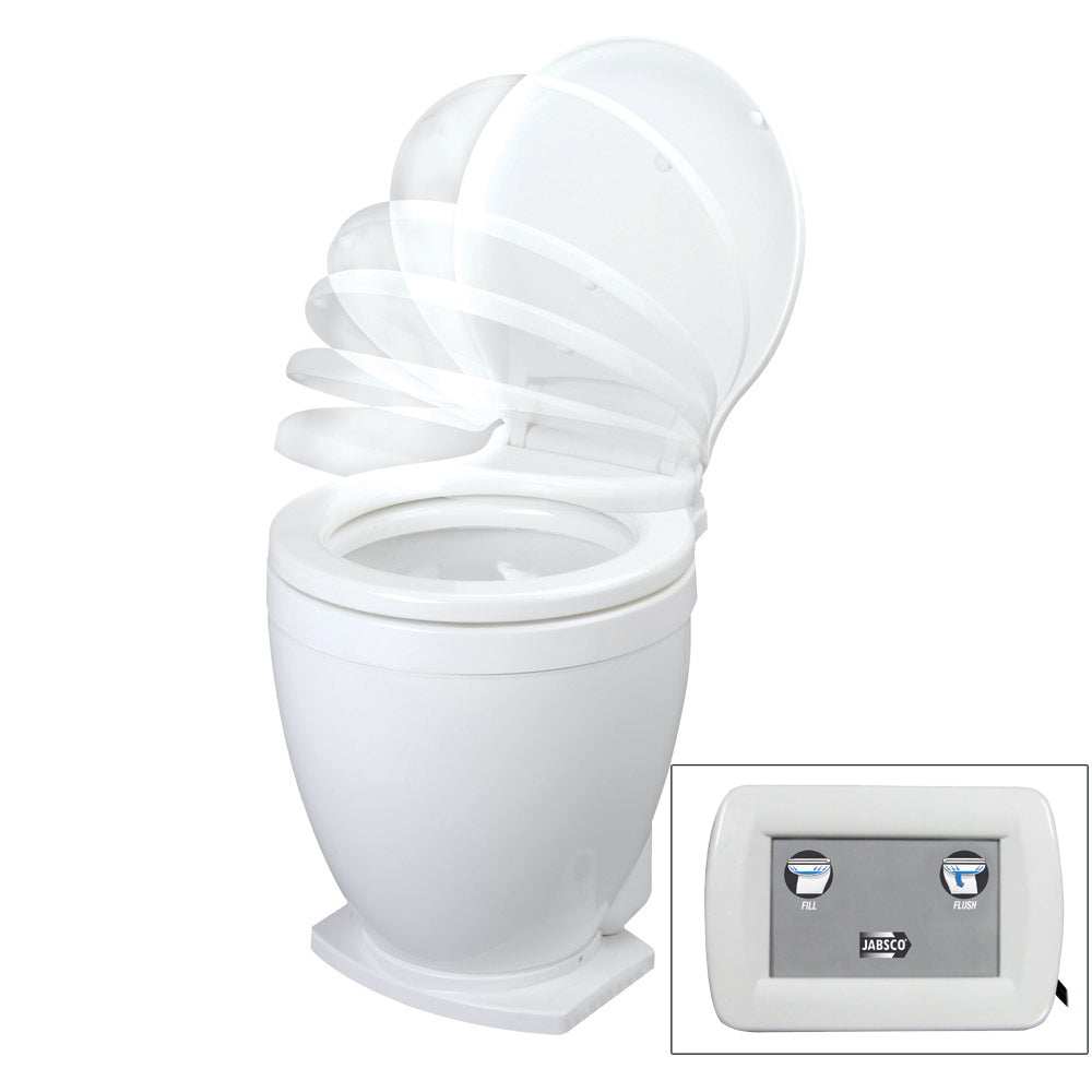 Jabsco Lite Flush Electric 12V Toilet w/Control Panel [58500-1012] - Sea & Tech Outfitters Florida, LLC