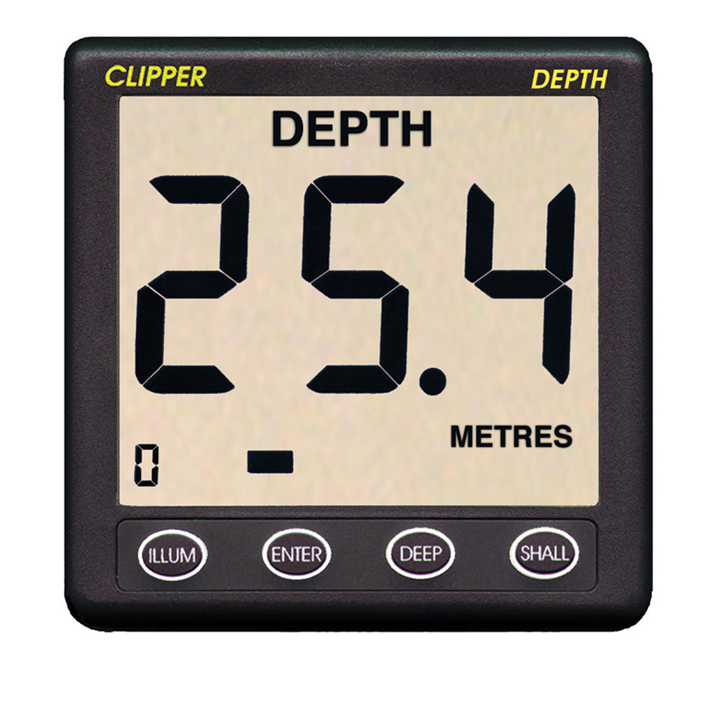 Clipper Depth Instrument w/Thru Hull Transducer & Cover [CL-D] - Sea & Tech Outfitters Florida, LLC