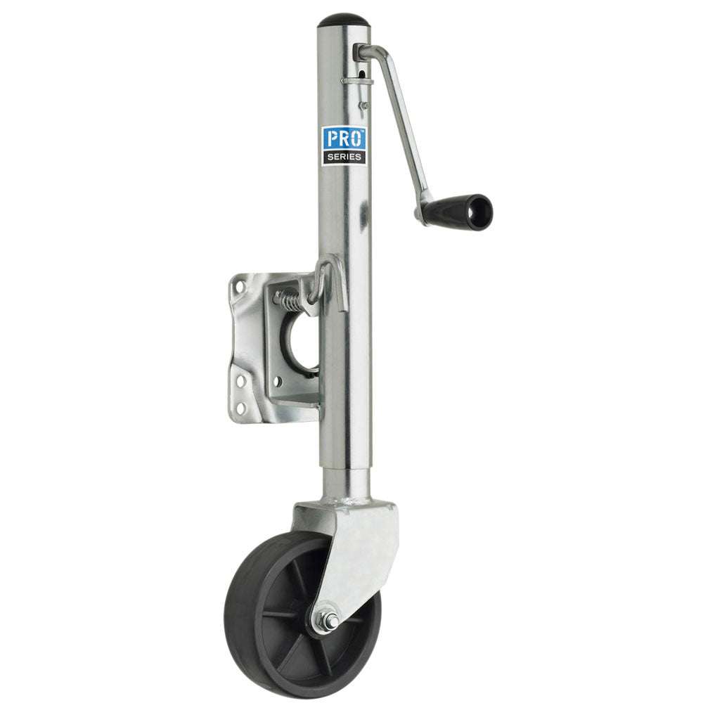 Pro Series 1000 lbs. Zinc Plated Swivel Jack w/6" Poly Wheel [EJ10000101] - Sea & Tech Outfitters Florida, LLC