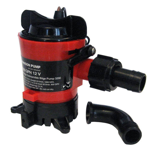 Johnson Pump 1000 GPH Bilge Pump 3/4" 12V Dura Ports [32903] - Sea & Tech Outfitters Florida, LLC