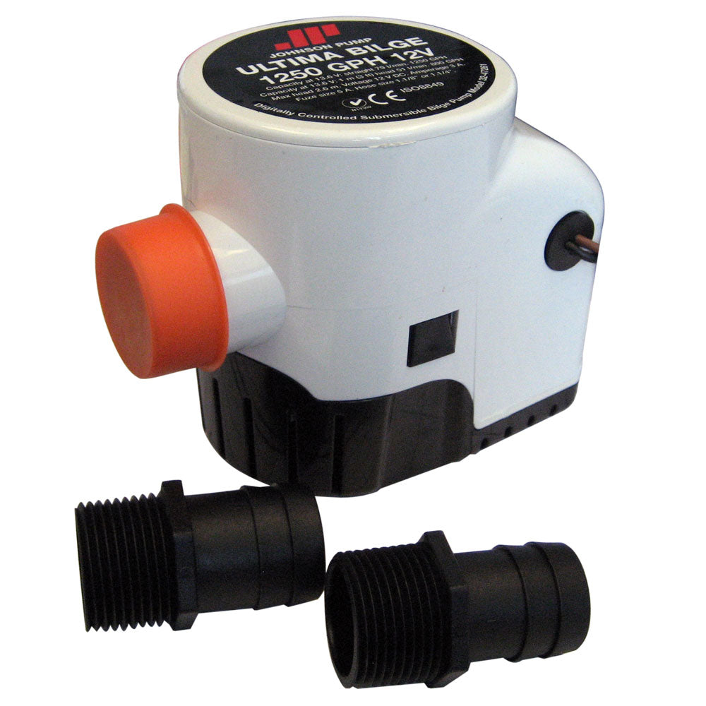 Johnson Pump Ultima Bilge 1250 GPH 1-1/8" & 1-1/4" Hose [32-47261-002] - Sea & Tech Outfitters Florida, LLC