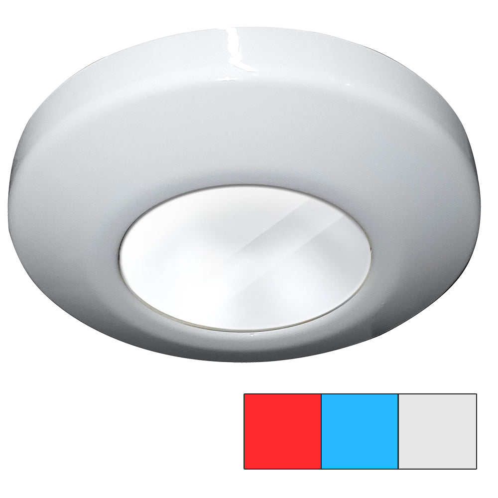 i2Systems Profile P1120 Tri-Light Surface Light - Red, Cool White  Blue - White Finish [P1120Z-31HAE] - Sea & Tech Outfitters Florida, LLC