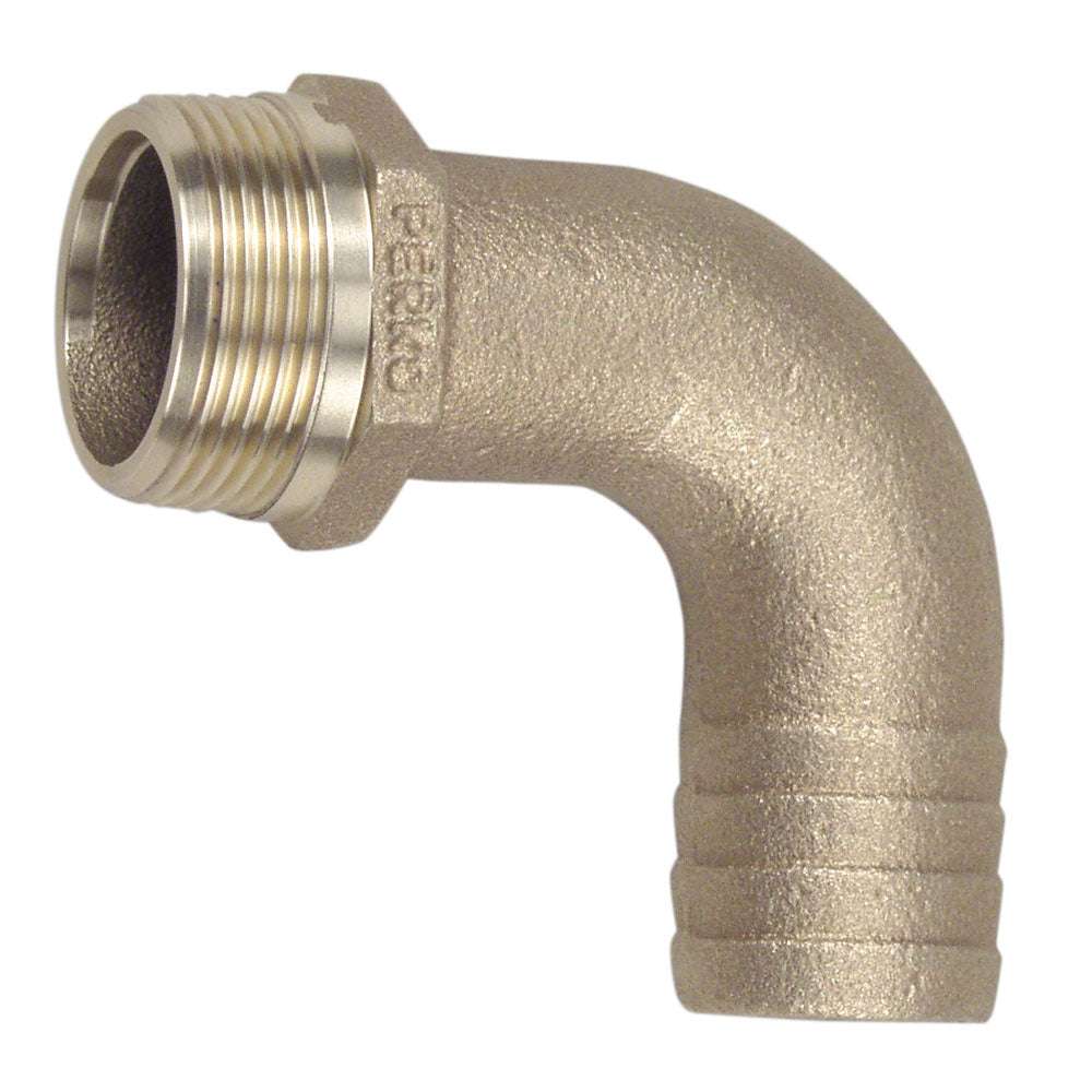 Perko 3/4" Pipe To Hose Adapter 90 Degree Bronze MADE IN THE USA [0063DP5PLB] - Sea & Tech Outfitters Florida, LLC