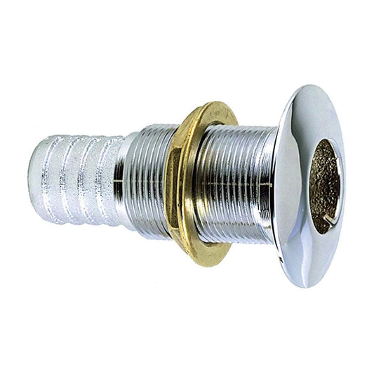 Perko 5/8" Thru-Hull Fitting f/ Hose Chrome Plated Bronze MADE IN THE USA [0350004DPC] - Sea & Tech Outfitters Florida, LLC