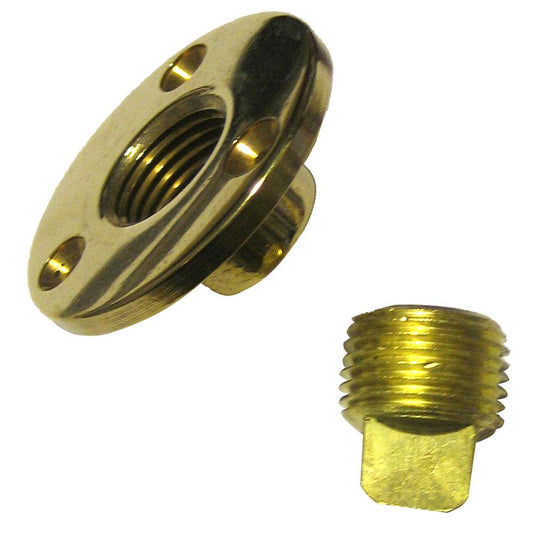 Perko Garboard Drain & Drain Plug Assy Cast Bronze/Brass MADE IN THE USA [0714DP1PLB] - Sea & Tech Outfitters Florida, LLC