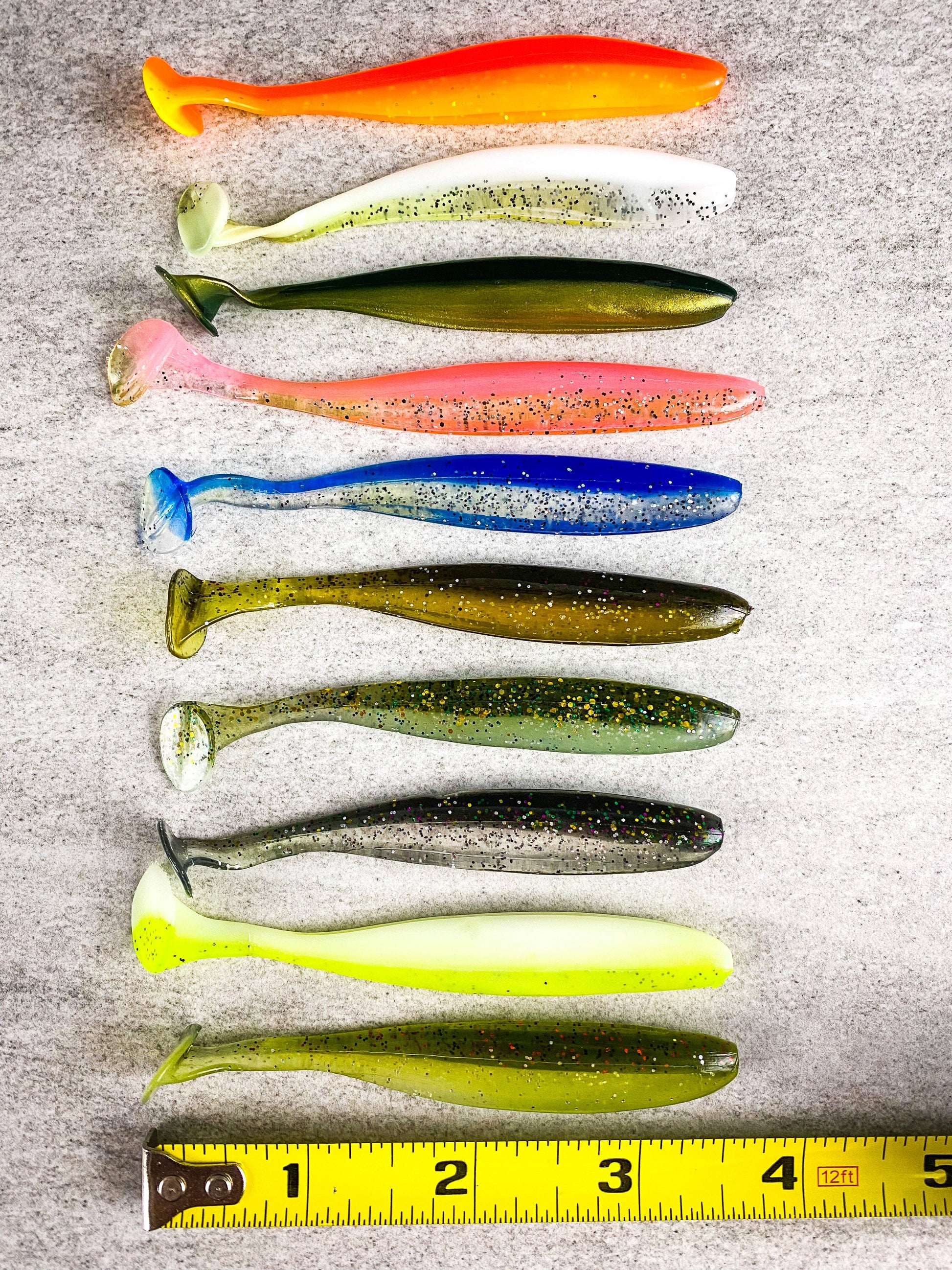 Outdoor Junction Series Qty 10 Soft Swimbait Glitter Soft Body Fishing