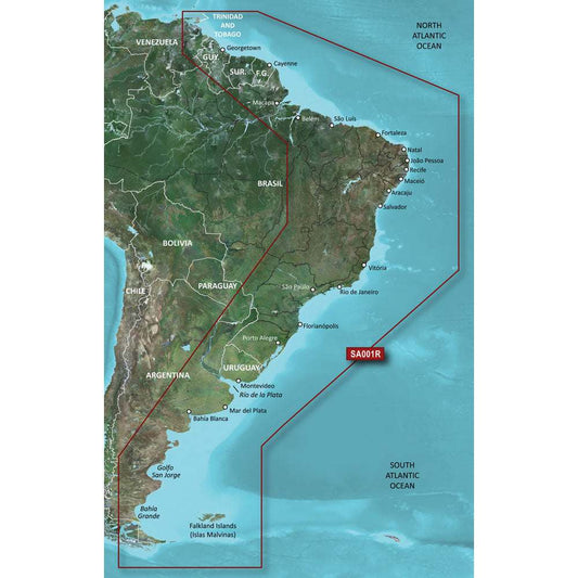 Garmin BlueChart g3 HD - HXSA001R - South America East Coast - microSD/SD [010-C1062-20] - Sea & Tech Outfitters Florida, LLC