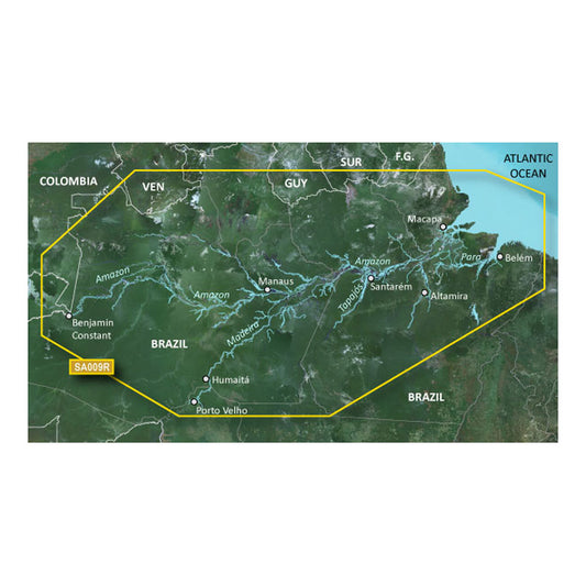 Garmin BlueChart g3 HD - HXSA009R - Amazon River - microSD/SD [010-C1066-20] - Sea & Tech Outfitters Florida, LLC