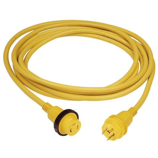 Marinco 30A 25' Molded Cordset - 125V - Yellow [199117] - Sea & Tech Outfitters Florida, LLC