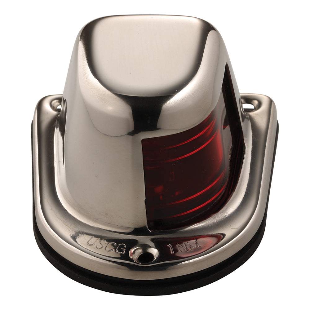 Attwood 1-Mile Deck Mount, Red Sidelight - 12V - Stainless Steel Housing [66319R7] - Sea & Tech Outfitters Florida, LLC