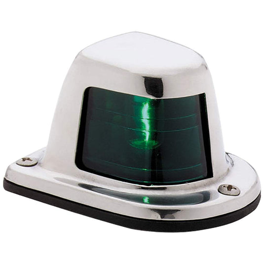 Attwood 1-Mile Deck Mount, Green Sidelight - 12V - Stainless Steel Housing [66319G7] - Sea & Tech Outfitters Florida, LLC