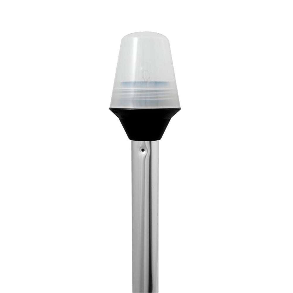 Attwood Frosted Globe All-Around Pole Light w/2-Pin Locking Collar Pole - 12V - 36" [5110-36-7] - Sea & Tech Outfitters Florida, LLC