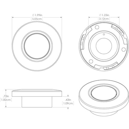 Lumitec Orbit - Flush Mount Down Light - White Finish - White Non-Dimming [112523] - Sea & Tech Outfitters Florida, LLC