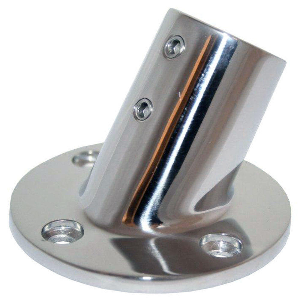 Whitecap " O.D. 60 Degree Round Base SS Rail Fitting [6040C] - Sea & Tech Outfitters Florida, LLC