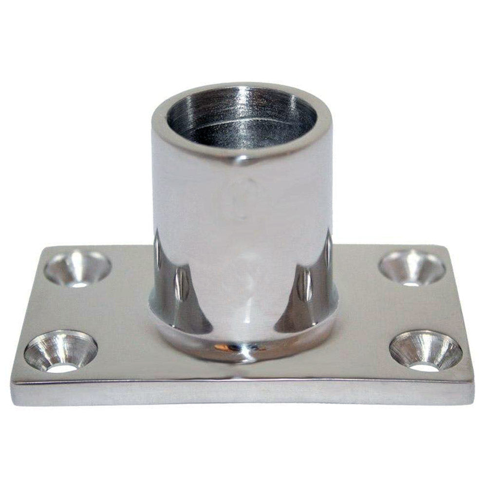 Whitecap " O.D. 90 Degree Rectangle Base SS Rail Fitting [6041C] - Sea & Tech Outfitters Florida, LLC