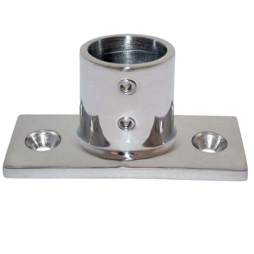 Whitecap 1" O.D. 90 Degree 2-Hole Rectangle Base SS Rail Fitting [6195] - Sea & Tech Outfitters Florida, LLC